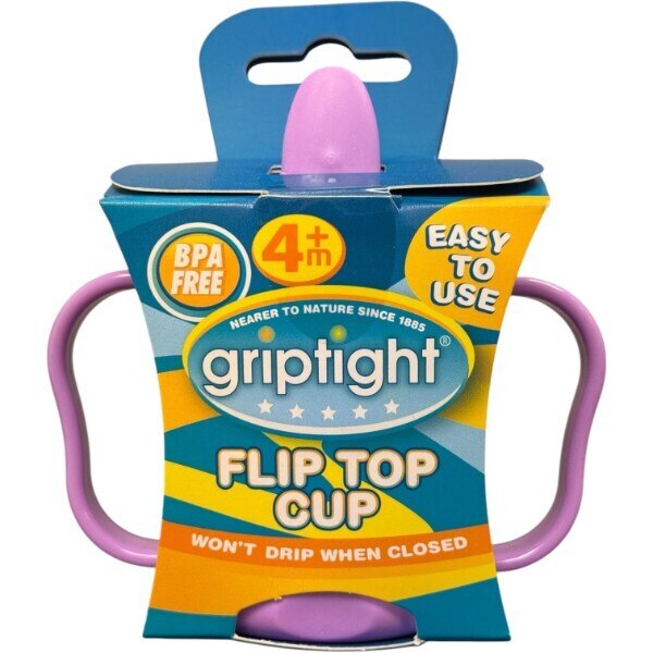 Griptight Flip Top Cup 4M+ Purple