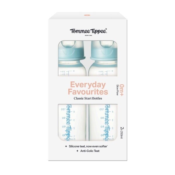 Tomme Tippee Classic Start Bottles Blue 2 Pack