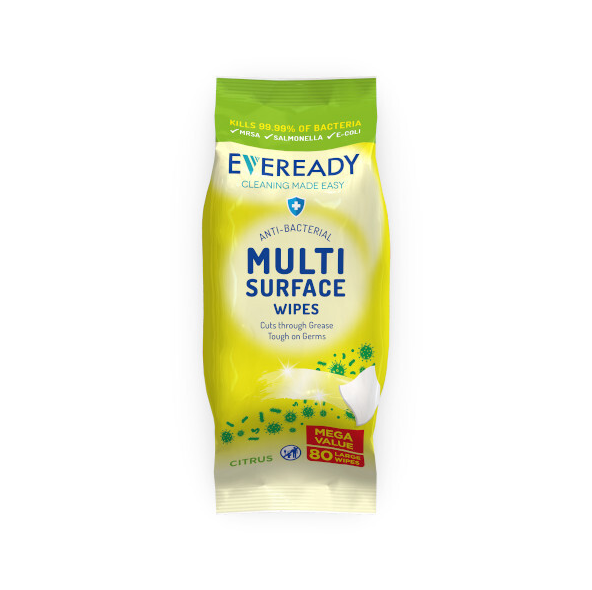 Eveready Antibac Multi Surface Wipes 80s