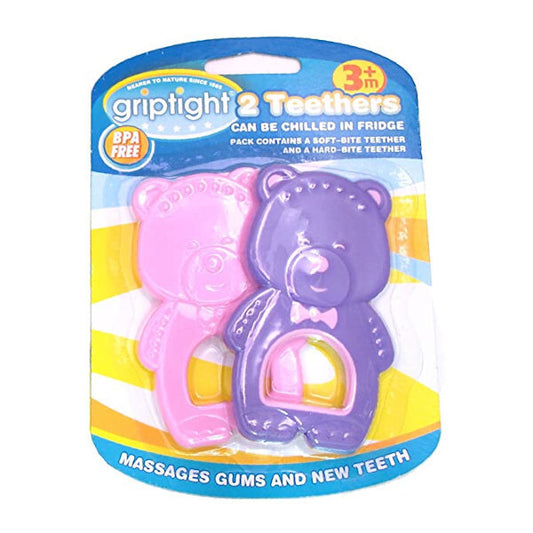 Griptight Teether Bear Pink
