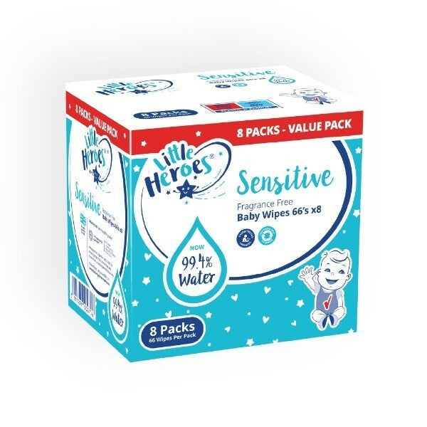 Little Heroes Sensitive Wipes 8X66s