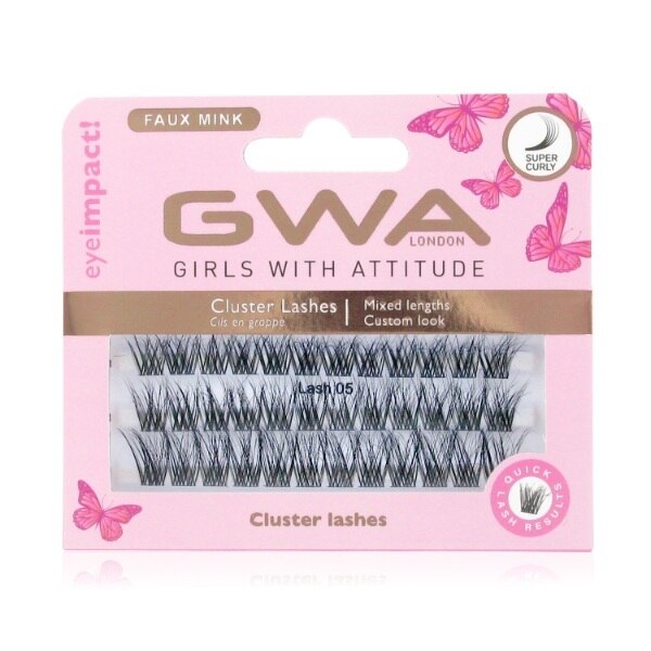 Seamless Cluster Lashes 05-Super Curly Faux Mink