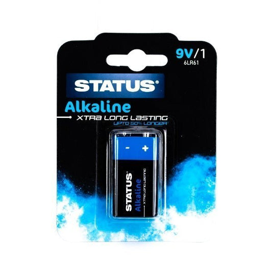 Status Alkaline 9V Batteries 1pk