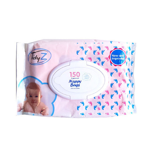 Tidyz Nappy Bags Clipclose Lid 150 Pack