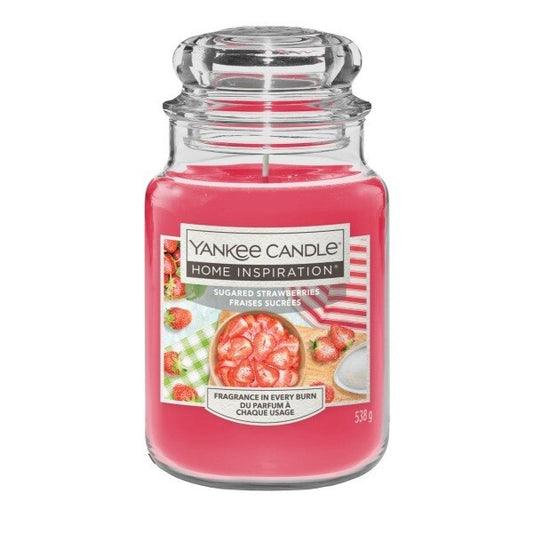 Yankee Hi Large Jar Sugared Strawberry 538g